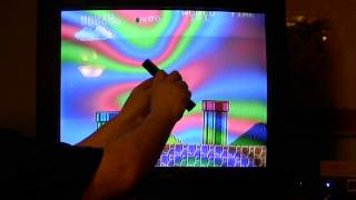 Manually deguassing a CRT monitor using neodymium magnet [upl. by Howlend]