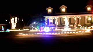 Christmas Lights on Pecan Street in Sulphur  2018 [upl. by Hanzelin]