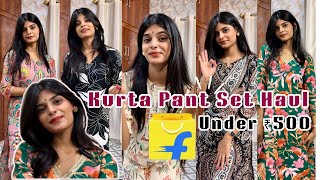 5 Kurta Pant Set FLIPKART Haul big sale 2024 ✨ [upl. by Atteuqnas]