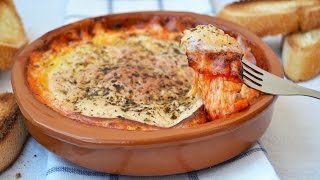 Baked Provolone with Tomato Sauce Basil amp Oregano  Easy Provolone Cheese Appetizer Recipe [upl. by Adyela193]