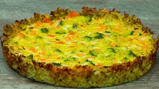 Torta salata di broccoli e formaggio senza farina  SaporitoTV [upl. by Annayak]