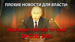 Плохие новости для власти реальный рейтинг Путина около 20 [upl. by Penthea]