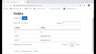 JQuery Grid With Searching Paging and Sorting in ASPNET CORE [upl. by Townshend]