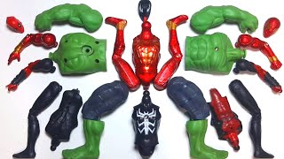 Merakit mainan marvels Venom carnage VS spiderman dead pool hulk smash avengers superhero toys [upl. by Alokin]