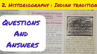 2 HISTORIOGRAPHY  INDIAN TRADITION QUESTIONS AND ANSWERS  CLASS 10 HISTORY CHAPTER 2  SSC [upl. by Eikcuhc115]