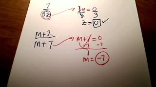 Find values of variable that make a fraction UNDEFINED [upl. by Haret670]