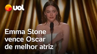 Emma Stone leva Oscar de melhor atriz por Pobres Criaturas [upl. by Aileme]