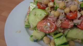 Ensalada sana en 5 minutos Ensalada con garbanzos [upl. by Tuppeny983]