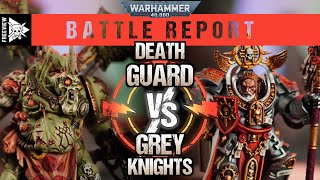 Death Guard vs Grey Knights 2000pts  Warhammer 40000 Battle Report [upl. by Lunnete187]