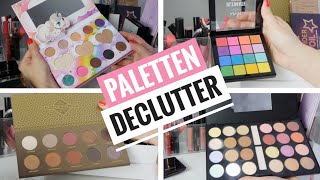 Lidschattenpaletten ausmisten  Make Up Declutter  Schminksammlung [upl. by Aonehc]