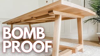 How To Build An Oak Dining Table That Last Generations  Plans Available [upl. by Aihsemot159]