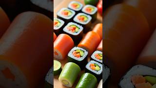 How to Make Easy Veg Sushi Rolls at Home  Delicious Japanese Recipe shorts food [upl. by Hajidahk]