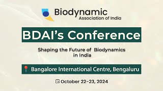 Biodynamics Conference 2024  Live Stream  Day 2  Biodynamic Association of India  Book Brahma [upl. by Sura484]