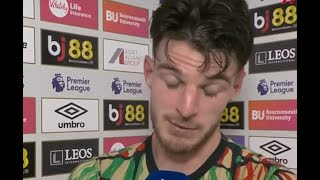 Declan Rice Post Match Interview Bournemouth vs Arsenal 20 [upl. by Hwu]