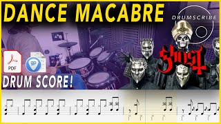 Dance Macabre  Ghost  DRUM SCORE Sheet Music PlayAlong  DRUMSCRIBE [upl. by Bernadina]