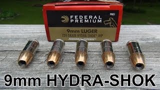 9mm 124 gr Federal HYDRASHOK Ammo Review [upl. by Stranger]