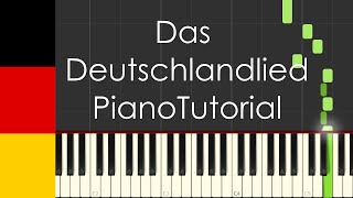 Das Deutschlandlied Germany national anthem  Piano Tutorial [upl. by Nami]