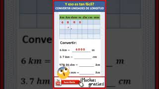 Y eso es tan fácil Convertir Unidades de Longitud \ Super fácil longitud conversión [upl. by Hanni]