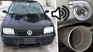 VW TDI Straight Pipe INSANE SOUND CLIPS  straight piped mk4 Jetta TDI [upl. by Aila]