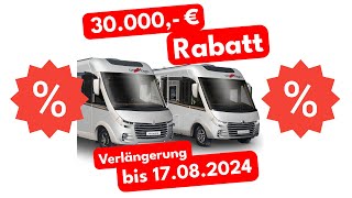 Mareien bietet 30000€ Rabatt auf UNVERKAUFTE CARTHAGO WOHNMOBILE letztmalige Verlängerung [upl. by Rozina]