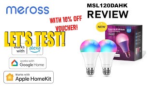 Meross Smart Light Bulb lets TEST and COMPARE MSL120DAHK [upl. by Lagasse]