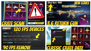 😳120 FPS Not Showing  Silver Guru M416  90 FPS Removed In Poco F6  Classic Crate Release date [upl. by Eiral967]