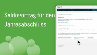 Saldovortrag mit bexio I bexioSupport [upl. by Neille152]