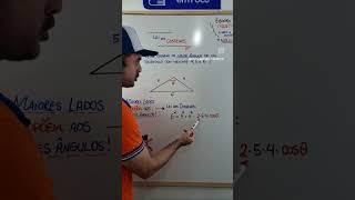 Lei dos Cossenos para descobrir Cosseno matematica cursomatematica matemática [upl. by Ahsinom]