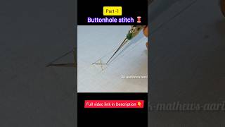 Buttonhole stitch for beginners 🧵 follow for more videos🙏 [upl. by Radferd]