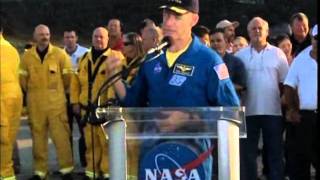 STS135 Space Shuttle Atlantis  Post Landing Remarks [upl. by Otte786]