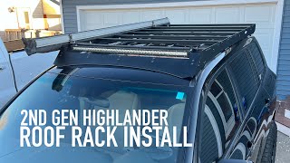 Toyota Highlander 2020 Yakima Roof Rack Installation [upl. by Owades520]