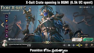 Fiore Xsuit Crate Opening in BGMI  I got 2 XSuits  Poseidon XSuit crate Opening  తెలుగులో [upl. by Courtund]