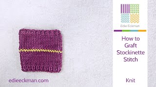 How to Graft Kitchener Stitch in Stockinette Stitch [upl. by Isus]