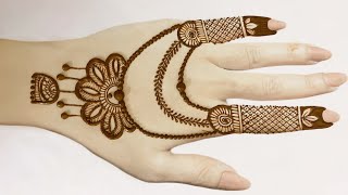 Wedding special back hand mehndi designeasy and simple mehndi designMehndi designMehandiMehndi [upl. by Maryl]