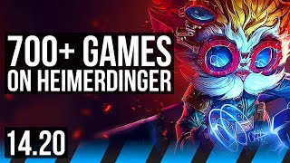 HEIMERDINGER vs AURELION SOL MID  Quadra 700 games Rank 11 Heimer  KR Master  1420 [upl. by Nemzaj]