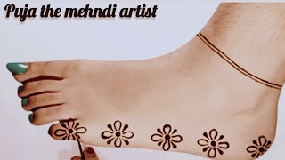 New easy feet mehndi designpairon ki mehandimehandi ka designmehandi designmehandi [upl. by Niriam]