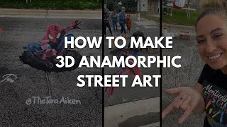 How to do 3D Anamorphic Chalk Art  3D Chalk Art StepbyStep [upl. by Shenan]