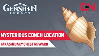 Mysterious Conches  Genshin Impact Takashi Daily Chest Location [upl. by Akahs]