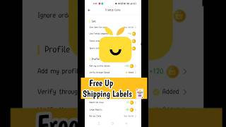 Freeup Shipping Labels Order Order Free Shipping Labels in Freeup App  freeup [upl. by Bultman]