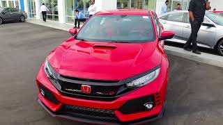 2017 red honda civic type r walk around price is 52000 wmark up [upl. by Juetta]