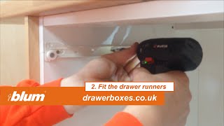 Blum Metabox  shallow replacement kitchen drawer box  2 of 3 Fit the drawer runners [upl. by Sterne]