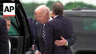 Biden hugs son Hunter after his guilty verdict in gun trial [upl. by Isoj]