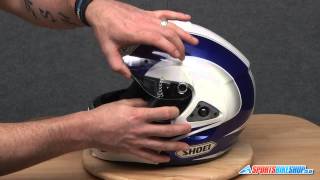 How To Change A Shoei CX1V Visor [upl. by Adnoryt503]