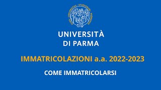 Come immatricolarsi  aa 20222023 [upl. by Suhploda732]