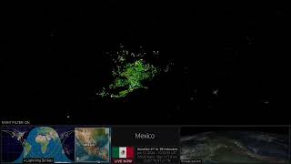 Jan 12amp14 2024 City lights of Mexico Guatemala Dominican Republic Colombia Venezuela from ISS [upl. by Aleirbag]