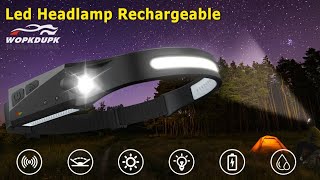 Rechargeable Headlamp 3PCS 230° Wide Beam Head Lamp [upl. by Anirak]