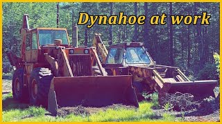 Dynahoe doing site work and attempting to dry the hydraulic oil [upl. by Hodess]