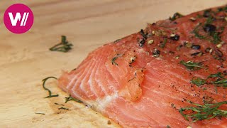 Lachs selber beizen  in einer Beize aus Dill und Cognac [upl. by Garfield999]