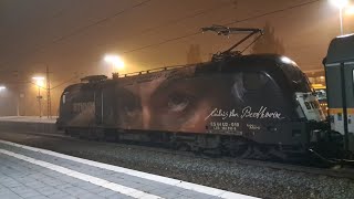 Beethoven Taurus bei Nacht 🌃 und Nebel in Freising  Alex RE25 RE3 BR 111 mit DostosampBR423 SBahn M [upl. by Birmingham]