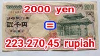 TERUNGKAP 2000 yen berapa rupiah [upl. by Benoit]